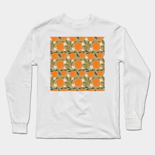 Simple Fruit fruity Oranges Summer Pattern Long Sleeve T-Shirt